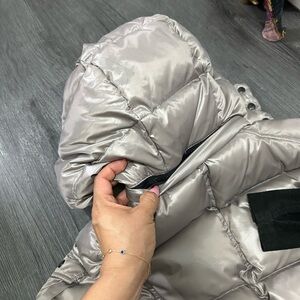 SAM. Metallic Silver Kids Puffer Jacket